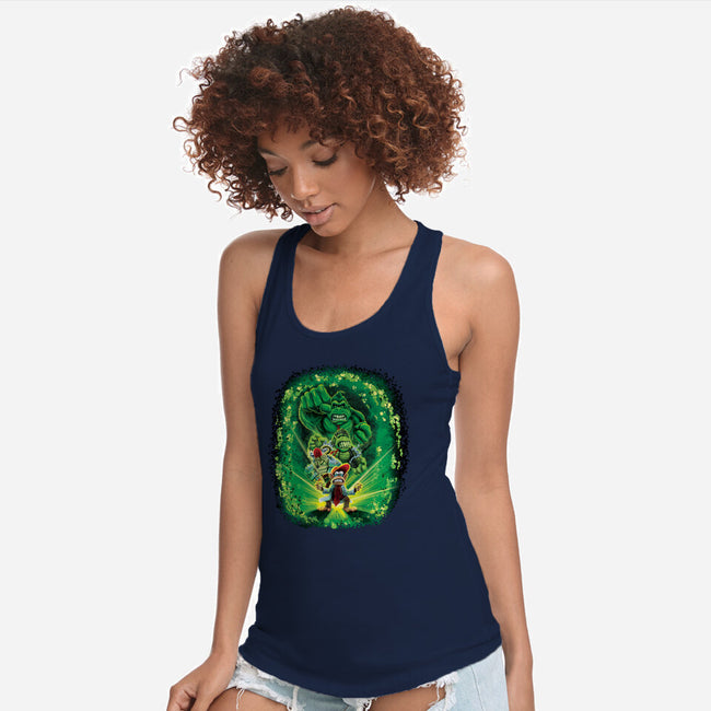 The Incredible Donk-Womens-Racerback-Tank-Artist Davee Bee