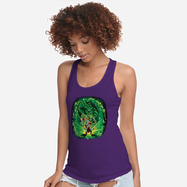 The Incredible Donk-Womens-Racerback-Tank-Artist Davee Bee