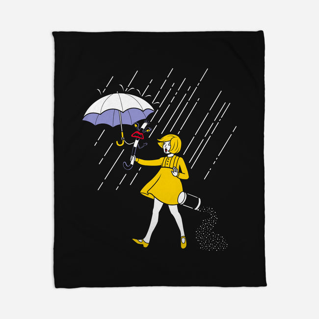 Salt Scared Girl-None-Fleece-Blanket-Raffiti