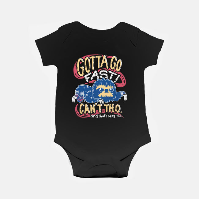 Can't Go Fast-Baby-Basic-Onesie-Aarons Art Room