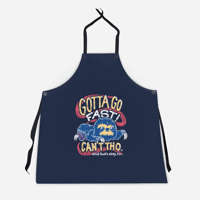 Can't Go Fast-Unisex-Kitchen-Apron-Aarons Art Room