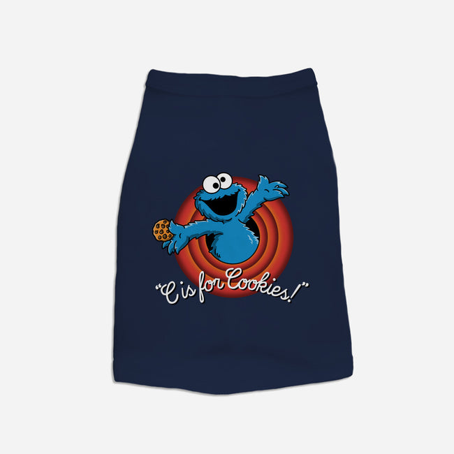 C Is For Cookies Folks-Dog-Basic-Pet Tank-Barbadifuoco