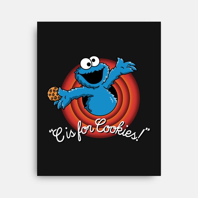 C Is For Cookies Folks-None-Stretched-Canvas-Barbadifuoco