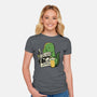 Jurassic News-Womens-Fitted-Tee-tobefonseca