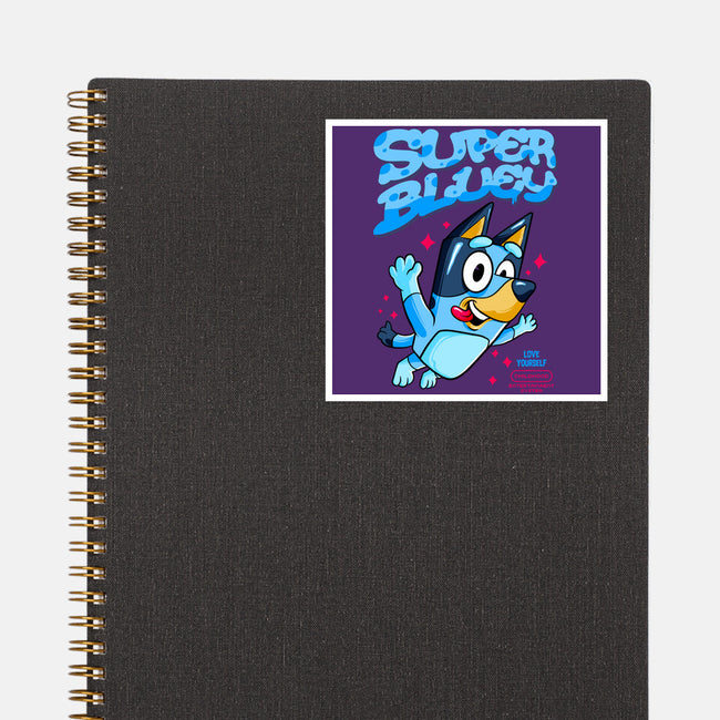 Super Bluey-None-Glossy-Sticker-spoilerinc