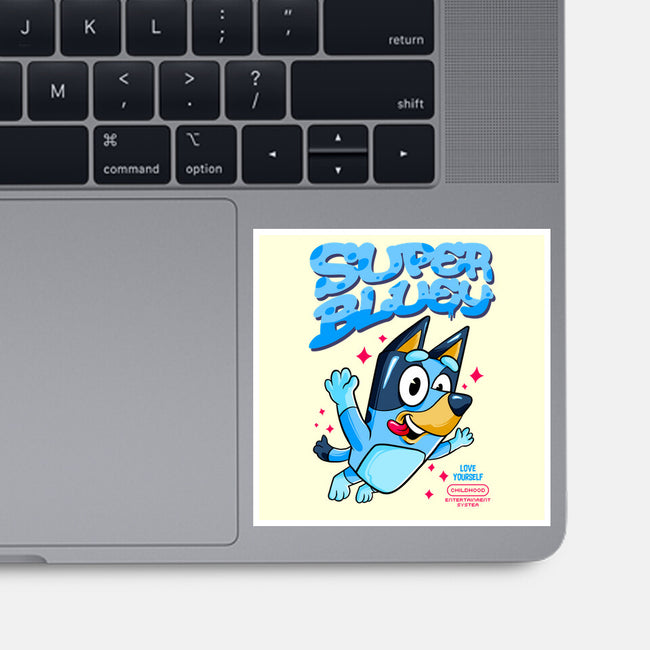 Super Bluey-None-Glossy-Sticker-spoilerinc