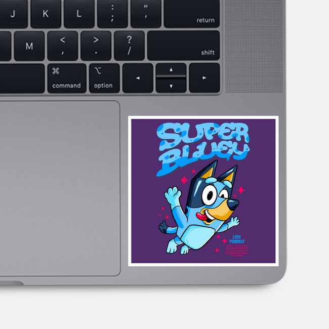 Super Bluey-None-Glossy-Sticker-spoilerinc