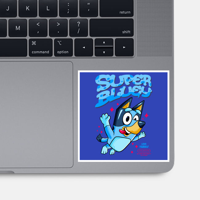 Super Bluey-None-Glossy-Sticker-spoilerinc