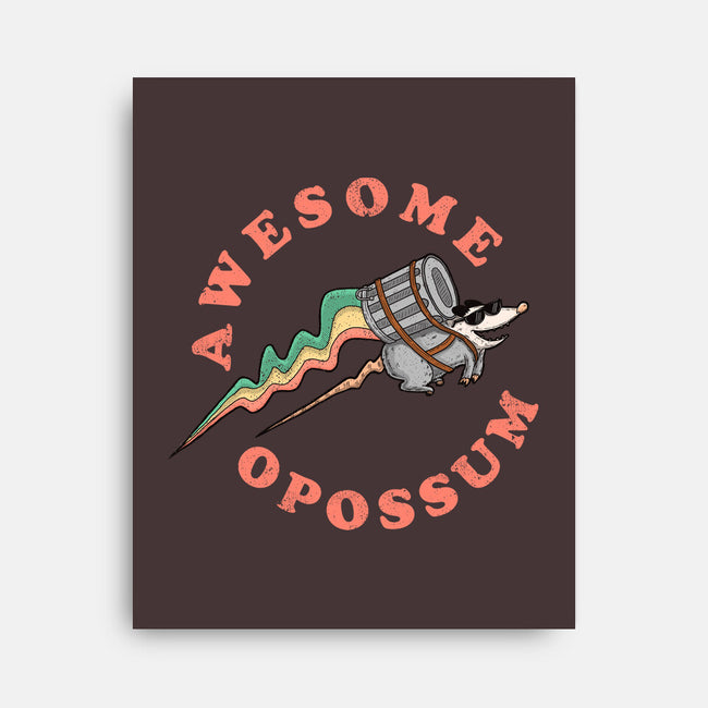 Awesome Opossum-None-Stretched-Canvas-sachpica