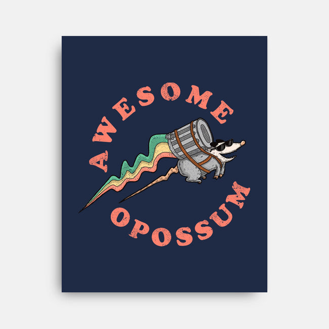 Awesome Opossum-None-Stretched-Canvas-sachpica