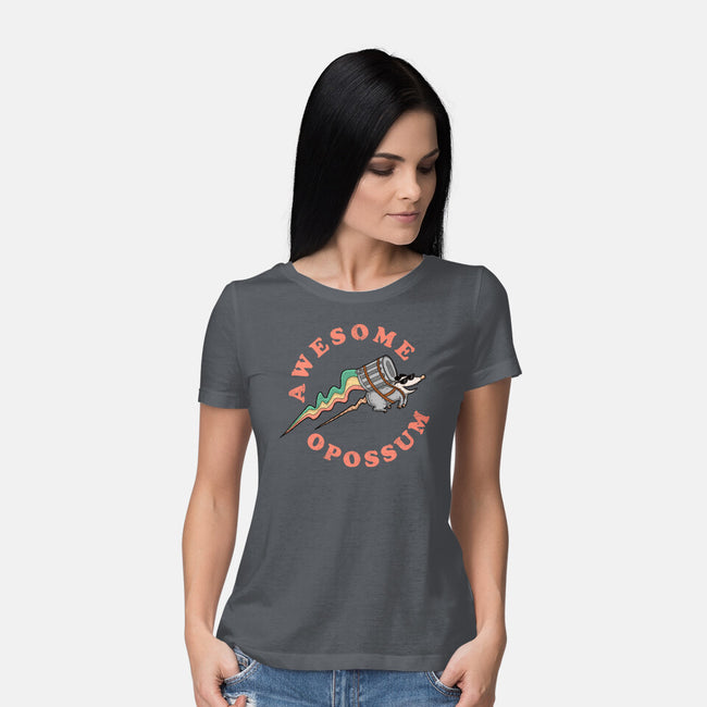 Awesome Opossum-Womens-Basic-Tee-sachpica