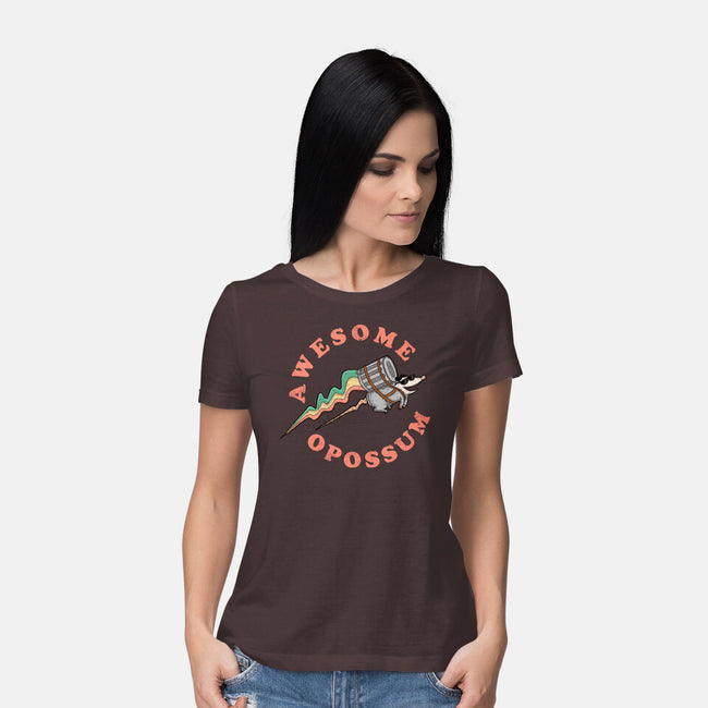 Awesome Opossum-Womens-Basic-Tee-sachpica