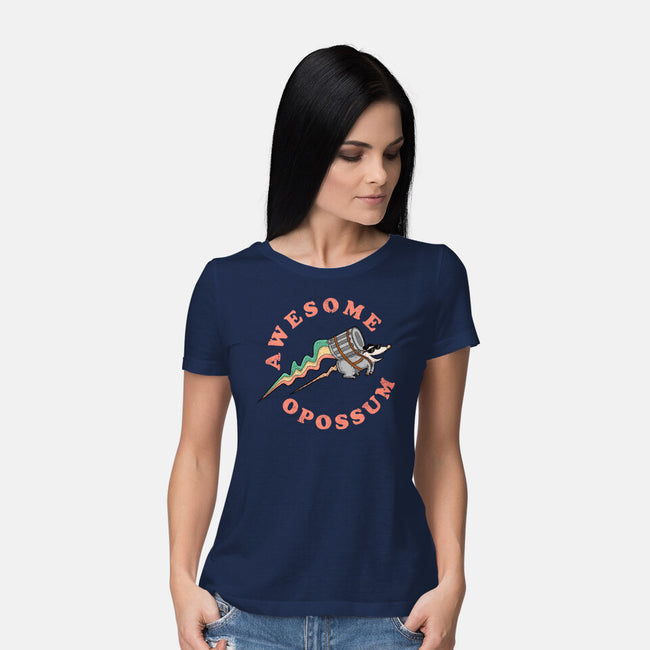 Awesome Opossum-Womens-Basic-Tee-sachpica