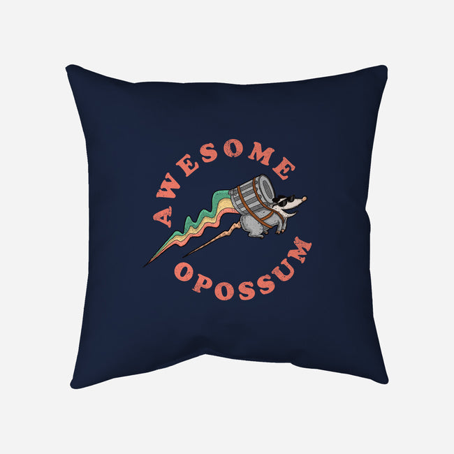 Awesome Opossum-None-Removable Cover-Throw Pillow-sachpica