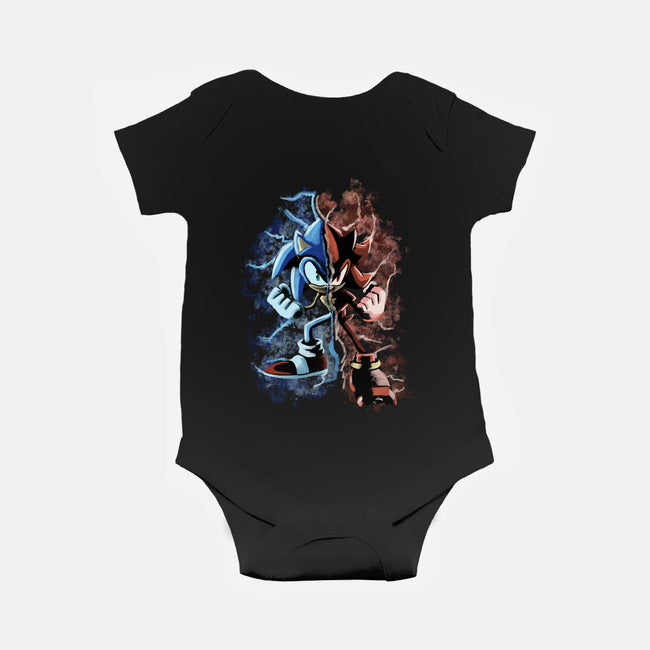 Two Faces Speed-Baby-Basic-Onesie-nickzzarto