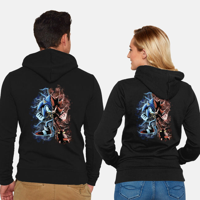 Two Faces Speed-Unisex-Zip-Up-Sweatshirt-nickzzarto