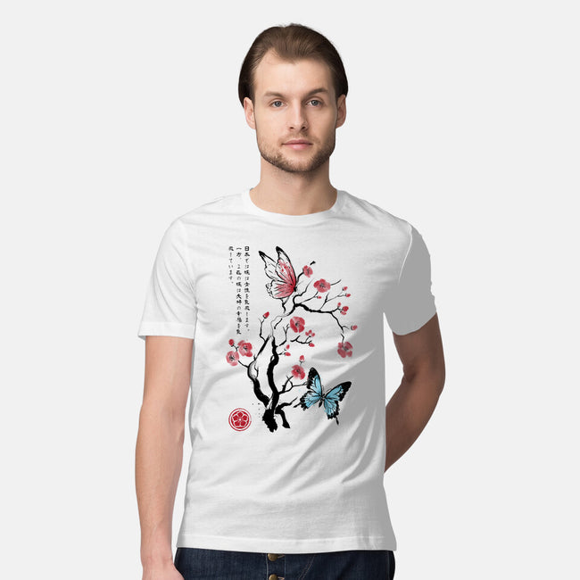 Two Butterflies Sumi-e-Mens-Premium-Tee-DrMonekers