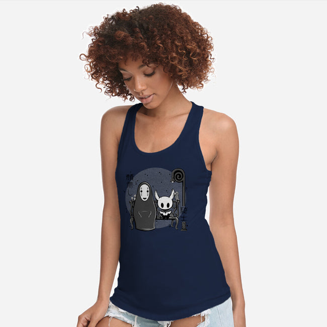 Hollow Face-Womens-Racerback-Tank-Ca Mask