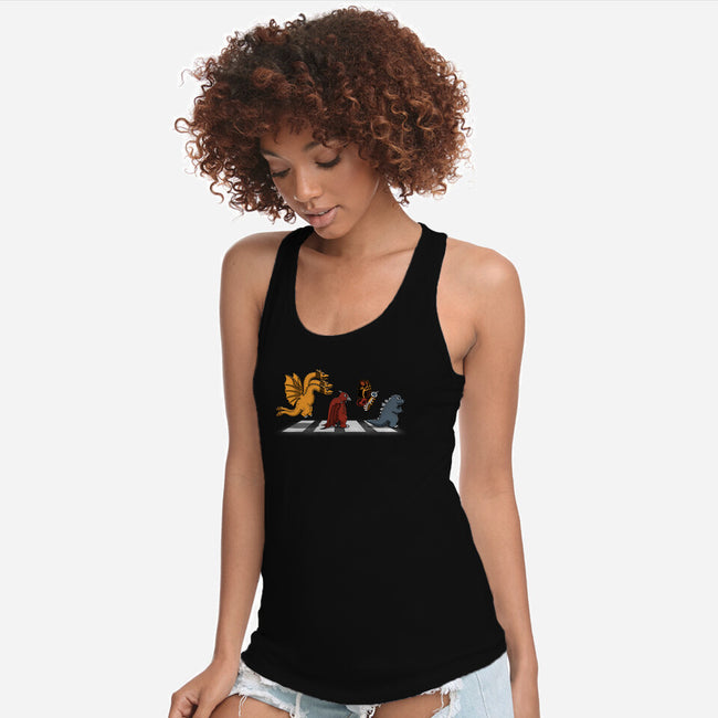 Kaiju Road-Womens-Racerback-Tank-pigboom