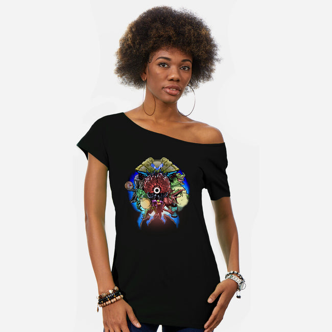 A Super Metroid Story-Womens-Off Shoulder-Tee-Diego Oliver