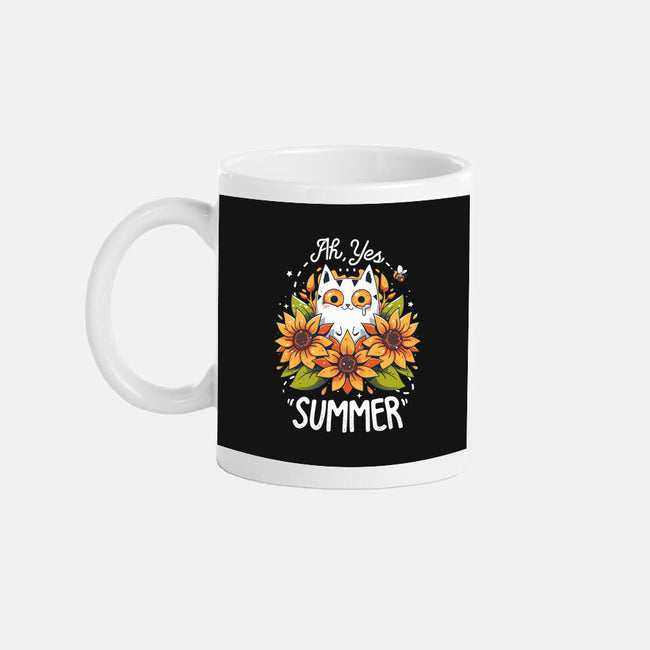 Summer Kitten Sniffles-None-Mug-Drinkware-Snouleaf