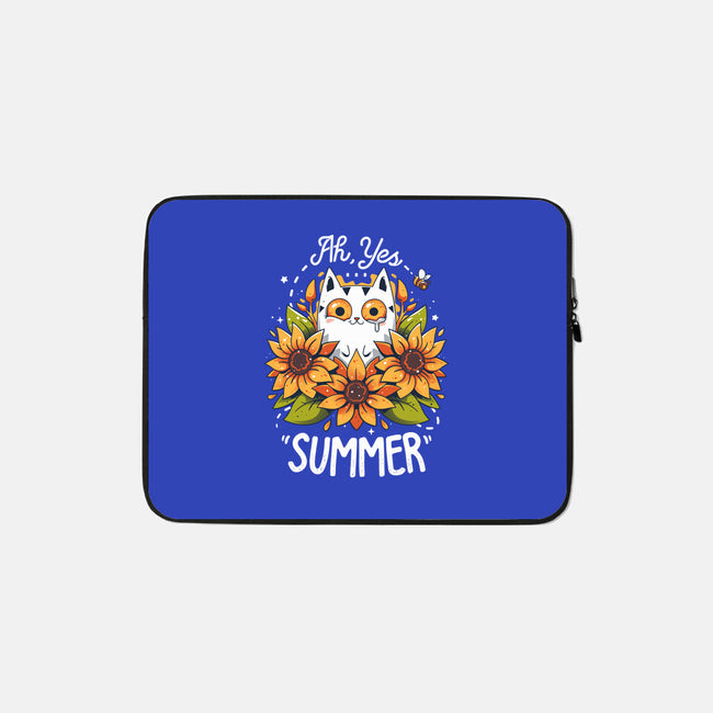 Summer Kitten Sniffles-None-Zippered-Laptop Sleeve-Snouleaf