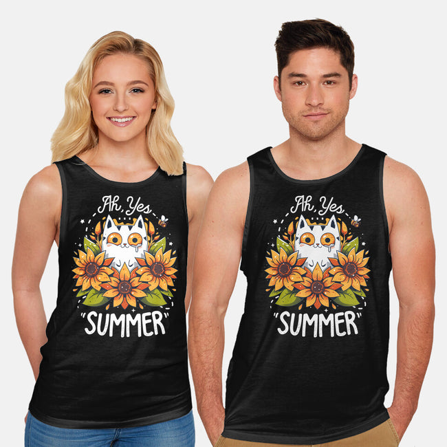 Summer Kitten Sniffles-Unisex-Basic-Tank-Snouleaf