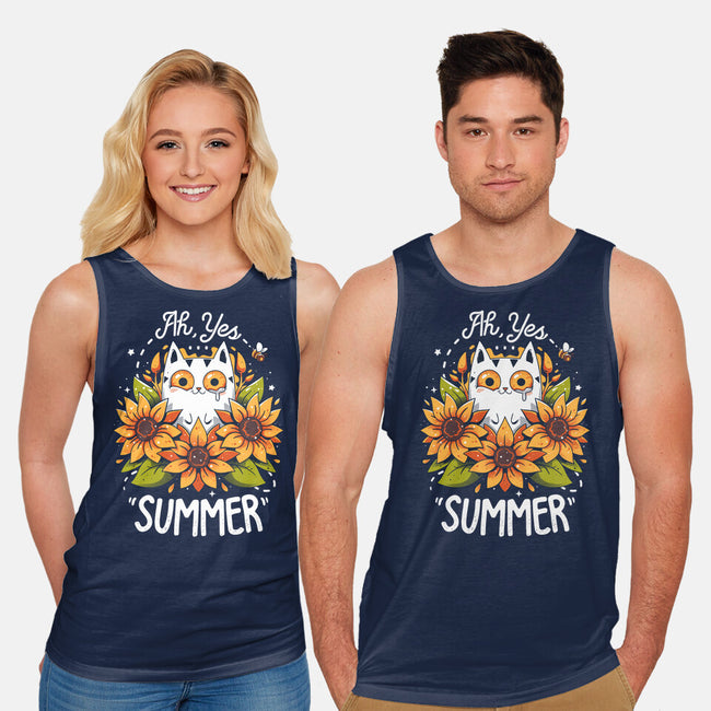 Summer Kitten Sniffles-Unisex-Basic-Tank-Snouleaf