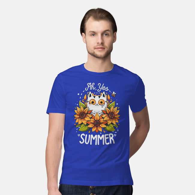 Summer Kitten Sniffles-Mens-Premium-Tee-Snouleaf