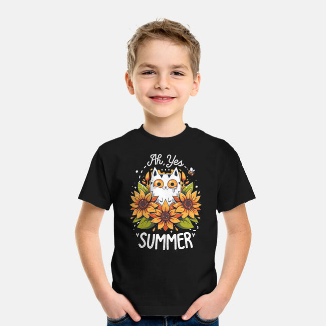 Summer Kitten Sniffles-Youth-Basic-Tee-Snouleaf