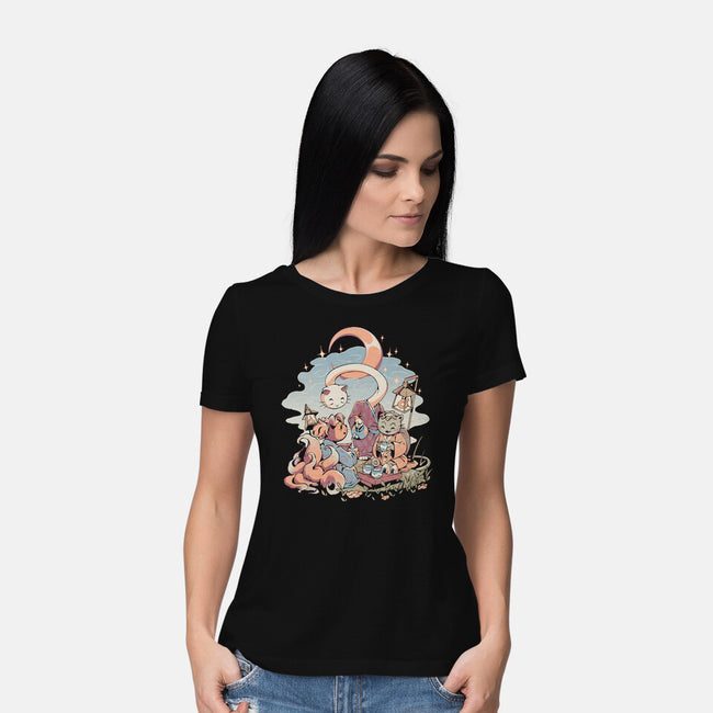 Night Tea-Womens-Basic-Tee-ilustrata