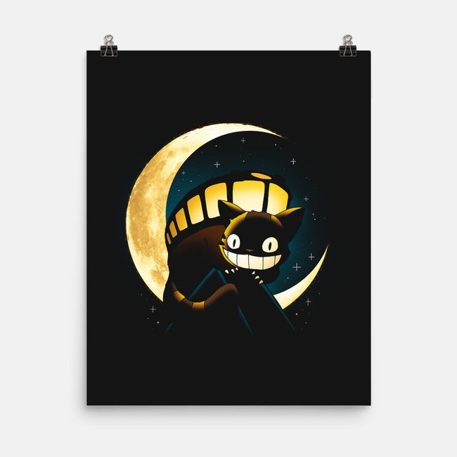 Magic Cat Moon-None-Matte-Poster-Vallina84