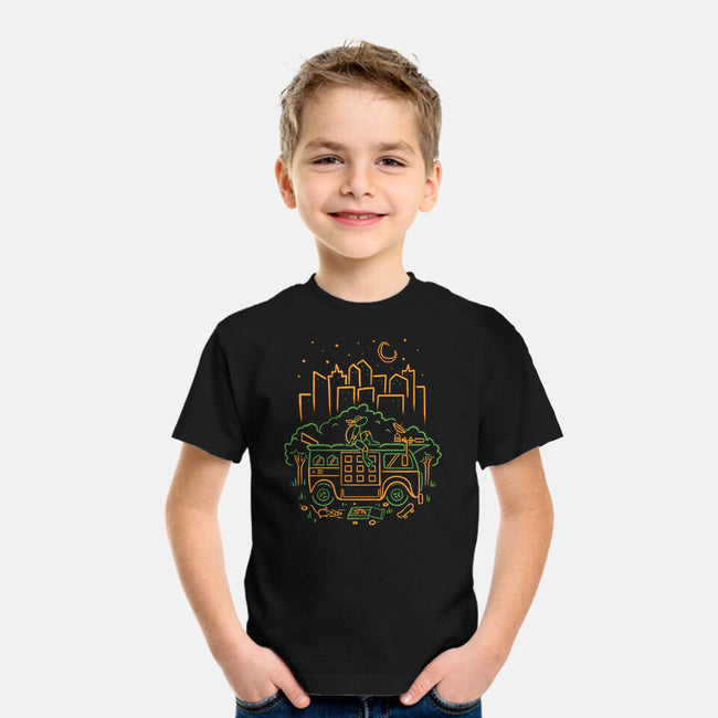 Orange Turtle Van Life-Youth-Basic-Tee-Aarons Art Room