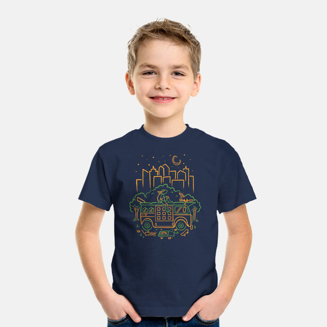 Orange Turtle Van Life-Youth-Basic-Tee-Aarons Art Room