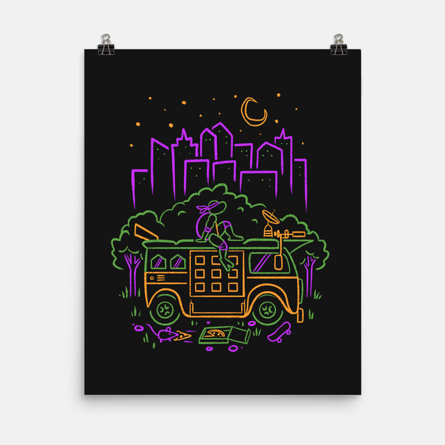 Purple Turtle Van Life-None-Matte-Poster-Aarons Art Room