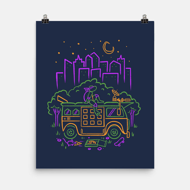 Purple Turtle Van Life-None-Matte-Poster-Aarons Art Room