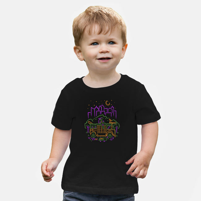 Purple Turtle Van Life-Baby-Basic-Tee-Aarons Art Room