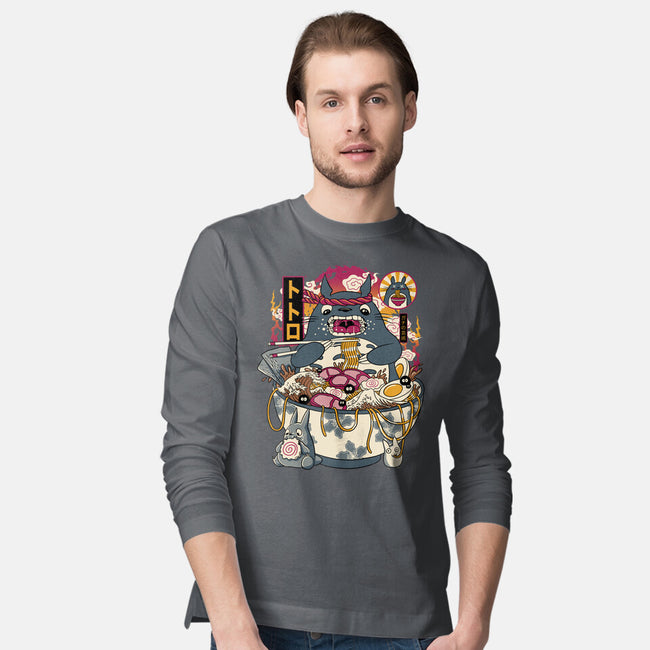 Ramen Totoro-Mens-Long Sleeved-Tee-gaci