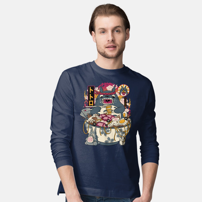 Ramen Totoro-Mens-Long Sleeved-Tee-gaci