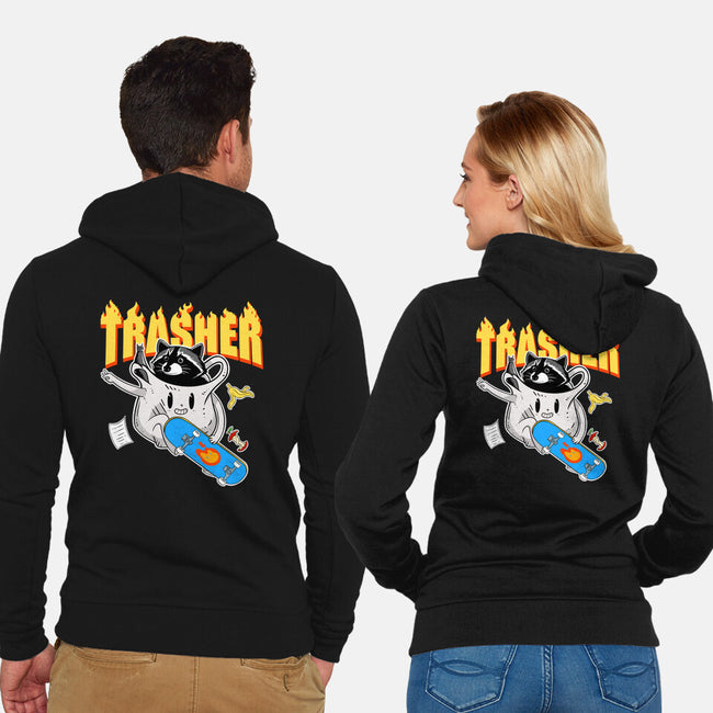 Trasher Panda-Unisex-Zip-Up-Sweatshirt-Tri haryadi