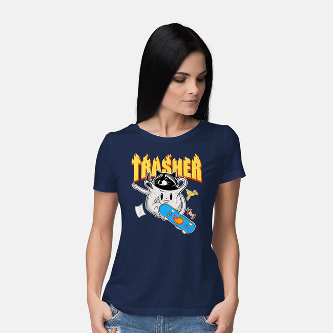 Trasher Panda-Womens-Basic-Tee-Tri haryadi