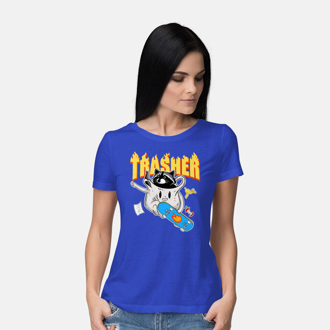 Trasher Panda-Womens-Basic-Tee-Tri haryadi