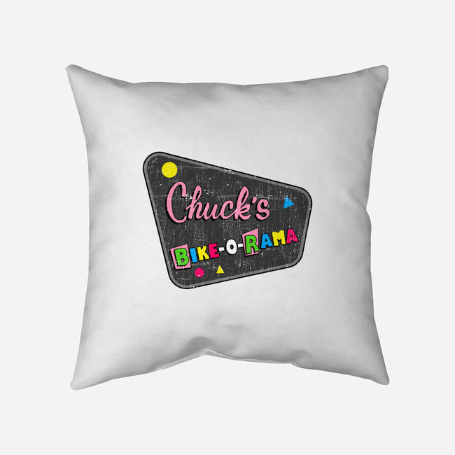 Chuck's Bike-O-Rama-None-Removable Cover-Throw Pillow-sachpica