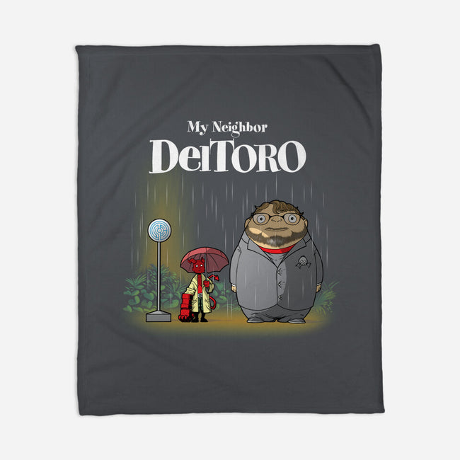 My Neighbor Deltoro-None-Fleece-Blanket-Art_Of_One