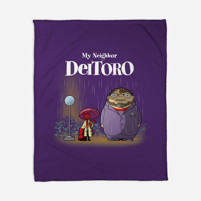 My Neighbor Deltoro-None-Fleece-Blanket-Art_Of_One