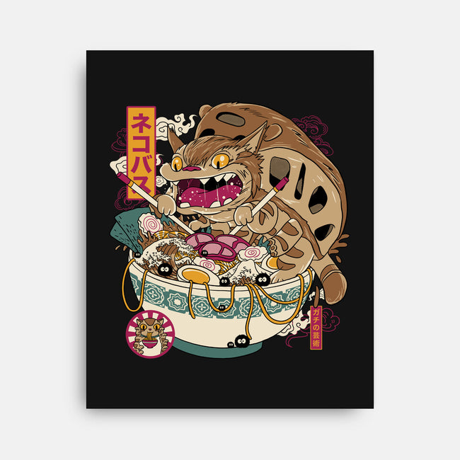 Ramen Catbus-None-Stretched-Canvas-gaci