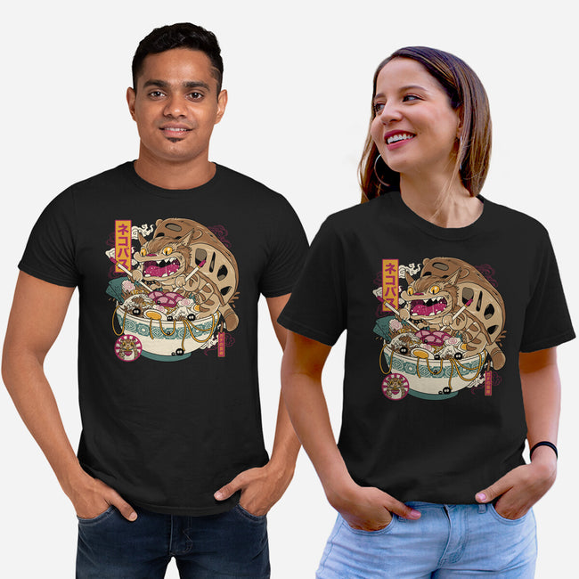 Ramen Catbus-Unisex-Basic-Tee-gaci