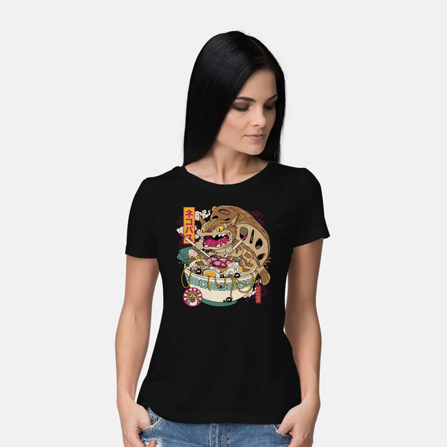 Ramen Catbus-Womens-Basic-Tee-gaci