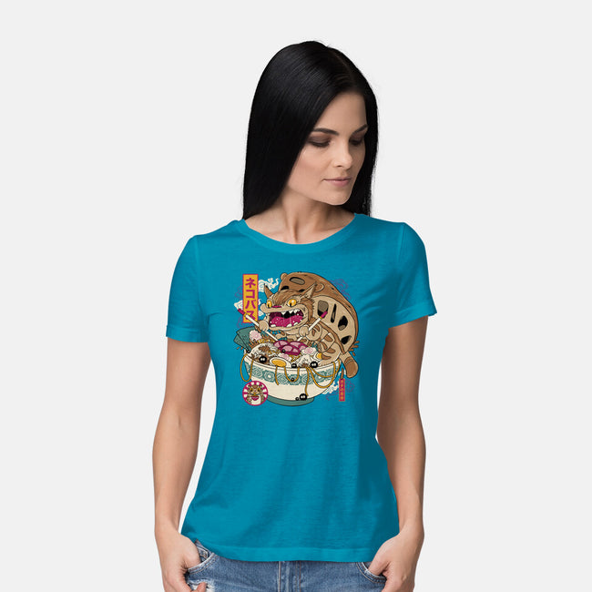 Ramen Catbus-Womens-Basic-Tee-gaci