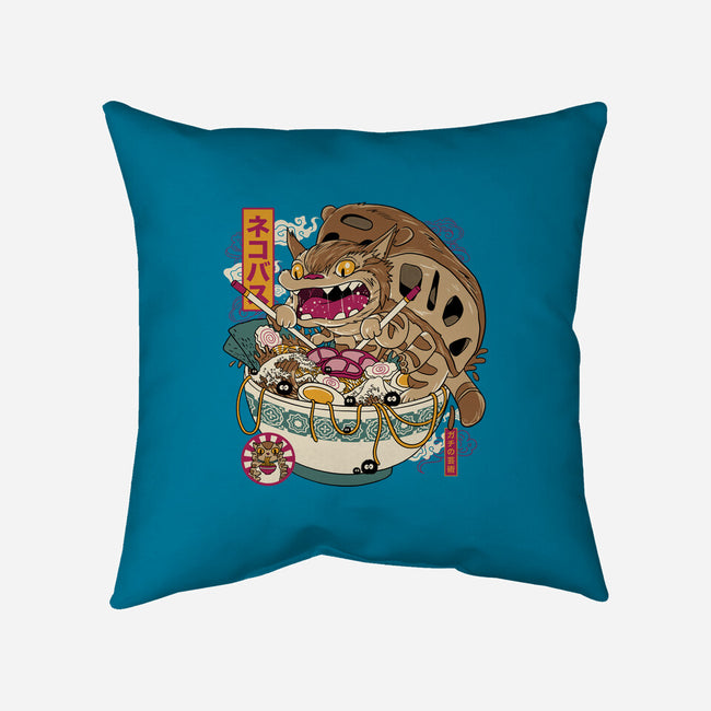 Ramen Catbus-None-Removable Cover-Throw Pillow-gaci